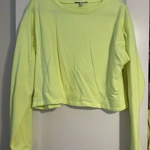 Cropped neon sweatshirt